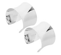 TOYANDONA Bracelet Manchette Ouvert pour Femme Style Punk Géométrique Bijou Large Métal Duo de Bracelets pour Rue