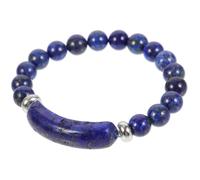 TOYANDONA Bracelet Pierres Naturelles Décoratif en Pierre Naturelle Bleu Labradorite, Perles Confortables, Bijou Féminin Bohème pour Usage Quotidien et Présents, Taille Ajustable