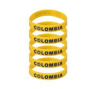 TOYANDONA Bracelets en Silicone Imprimés Drapeau du Pays 5pcs, Confortables à Porter, Accessoires pour Club de Divertissement et Matchs de Football Couleur Aléatoire