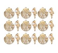 TOYANDONA Breloques Coquillage en Alliage pour Création de Bijoux Diy, Pendentifs Conque Uniques en Or, Accessoires pour Boucles D'oreilles et Présents D'anniversaire