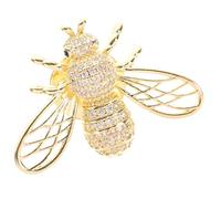 TOYANDONA Broche Abeille Décorative En Cuivre Doré Zircone Micro-incrustée, Petite Taille Légère, Pour Accessoires Vestimentaires Féminins, Tenue Quotidienne Et Événements, Design Estival