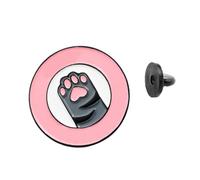 TOYANDONA Broche Décorative Chat Ronde En Alliage Hypoallergénique Motif Griffe Et Lettre Anglaise, Accessoire Pour Paquet Et Tenues Festives