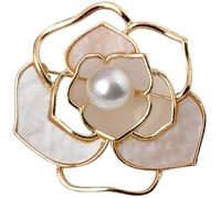 TOYANDONA Broche Fleur en Alliage Doré Épingle à Revers pour Manteau Chapeau et Tailleur Broche Créative pour Vêtements Féminins Accessoire Esthétique pour Paquet à Dos Broches Pins