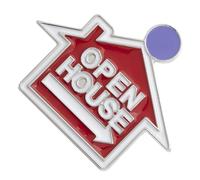 TOYANDONA Broche Panneau «à » et Badge Commercial en Métal Solide, Épingle D'agent Immobilier, pour Vêtements et Accessoires, Design Minimaliste, Couleur Argentée, Usage Quotidien