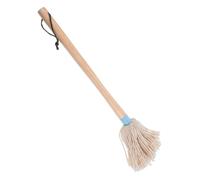 TOYANDONA Brosse à Badigeonner Bois avec Manche Bois Hévéa et Tête Coton pour Absorber Huile de Cuisson Balai à Main pour Barbecue et Nettoyage