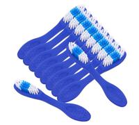 TOYANDONA Brosse à Dents de Sécurité Poils Souples en Nylon Pp Anti-auto-mutilation 20 Pièces Mini Brosse à Dents Portable, Manche Court Bleu, pour Prison et Hôpital Psychiatrique