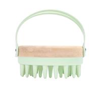 TOYANDONA Brosse à Shampoing en Silicone Verte Brosse de Massage Exfoliante pour Cuir Chevelu Poils Doux pour Soin Quotidien et Nettoyage Profond Accessoire Compact Voyage