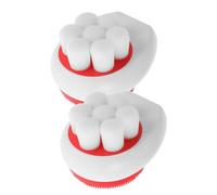 TOYANDONA Brosse Nettoyante Visage Silicone Double Face 2 Pièces, Exfoliante et Massage Doux, Poignée Courte Ergonomique, Nettoyage Profond des Pores, Spa et Voyage, Outil Manuel pour Peaux