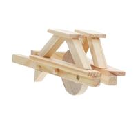 TOYANDONA Brouette Bois Miniature pour Garçon Fille Modèle Scientifique Stem Éducatif Main Chariot Multifonctionnel pour Apprentissage Jardinage et Coordination