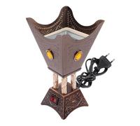 TOYANDONA Brûleur Électrique en Fer Style Antique Ornement Décoratif Rétro pour Maison Support de Brûleur et Purificateur d’Air Compact