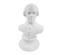 TOYANDONA Buste en Résine de Mozart 15 Cm Blanc Pur, Statue Décorative Européenne, Sculpture de Musicien Classique pour Décoration Intérieure et Bureau, Figurine Artistique Réaliste
