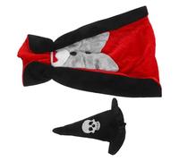 TOYANDONA Cache-Bouteille d'halloween en Flanelle Noire, Cape et Chapeau Décoratifs Pratiques pour Bouteilles de Vin Rouge Lors de Fêtes et Soirées