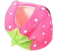 TOYANDONA Cachette pour Hamster en Tissu Rose, Forme Ronde, sans Odeur et Sûre pour Petits Animaux comme Lapins et Cobayes, Tente Confortable pour Rongeurs