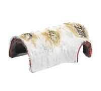 TOYANDONA Cachez la Maison du Trou Habitat Tortue Aquarium de Grotte caché Maison de cachette de Reptile décoration réaliste en Bois flotté Accessoires d'aquarium Peau de Reptile résine