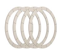 TOYANDONA Cadre de Couronne en Bois Circulaire 30 Cm Pré-perçage Kit de 4 Pièces Confection de Couronnes DIY de Noël et Loisirs Créatifs Support Solide pour Décoration Murale