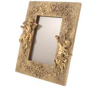 TOYANDONA Cadre Photo Vintage Résine Rétro Carré avec Chérubin Doré Décoration Murale Table pour Noël Galerie Art et Décoration Entrée