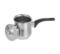 TOYANDONA Cafetière Turque En Acier Inoxydable 360 Ml Avec Couvercle, Bouilloire à Lait Multifonction Pour Cuisinière, Pot à Mousse De Lait, Utilisation Domestique Et Voyage