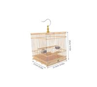 TOYANDONA Cage à Oiseaux Rectangulaire Petite pour Pinsons et Chardonnerets avec Crochet Suspendu et Plateau Amovible Habitat Naturel et Décoratif pour Oiseaux Chanteurs