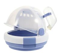 TOYANDONA Cage de Transport Portable pour Petits Animaux comme Cochon d'Inde et Gerbille, en Plastique Transparent Poignées, Ventilation Multiple, pour Camping et Promenade