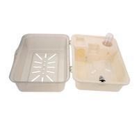 TOYANDONA Cage de Transport pour Hamster Portable Plastique avec Ventilation Habitat Spacieux pour Petits Animaux Adapté Aux Hamsters Miniatures Cochons et Furets Caisse de Voyage Sécurisée