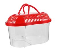 TOYANDONA Cage de Transport pour Reptiles et Aquariums avec Couvercle Boîte de Reproduction pour Tortues Habitat pour Poissons et Transport de Petits Animaux Moyenne Rouge