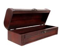 TOYANDONA Caisse à Vin en Bois Marron Portable Rangement Stable pour Bouteilles de Bière et Vin, Coffret Présent Vintage pour Anniversaire ou Événement Spécial