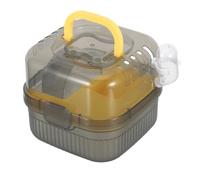 TOYANDONA Caisse de Transport pour Hamsters et Cochons Portable avec Poignée Mallette Double Compartiment Amovible Transparent pour Petits Animaux