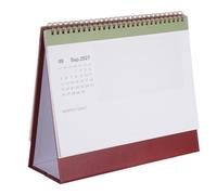 TOYANDONA Calendrier de Bureau Mensuel 2027 Rouge à Spirale, Chevalet | Papier Épais, Grands Chiffres et Repères de Date, Section Notes, pour Bureaux et Plans de Table