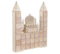TOYANDONA Calendrier de Compte à Rebours de L'aïd en Bois 30 Jours avec Tiroirs, Décoration Intérieure pour Ramadan et Fête, Calendrier de Décoration de L'aïd Moubarak