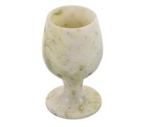 TOYANDONA Calice en Jade Bleu Lantian 52x85mm, Gobelet Vintage Médiéval en Pierre Naturelle, Coupe à Vin Rétro pour Première Communion et Dégustation, Verre à Liqueur Élégant pour Cérémonie