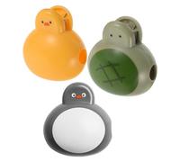 TOYANDONA Capuchons de Protection en Plastique pour Brosse à Dents Lot de 6 Protection Contre la Poussière Étui de Brosse à Dents de Dessin Animé, Forme Canard, Tortue et Pingouin,