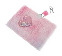 TOYANDONA Carnet Secret à Cadenas pour Fille avec Couverture Pelucheuse Cœur Journal Intime Sécurisé et Portable Agenda Scolaire Mignon pour Notes et Cadeaux Étudiantes