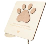TOYANDONA Carte Commémorative en Bois Naturel pour Chien Décédé - Carte de Condoléances Compacte et Élégante - Présent de Sympathie pour Femme en Deuil - Souvenir Précieux Perte D’Un Animal
