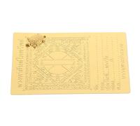 TOYANDONA Carte De Prière Délicate Et Inspirante en Or Doré, Support Rigide, Décor Religieux pour Hommes Et Femmes, Utilisation Maison Et Lieux De Culte, Lot de Cartes Uniques Caractères Sacrés