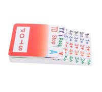 TOYANDONA Cartes Denchères Bridge PVC Réutilisables Portable pour Jeux de Société Intérieur Accessoires Indispensables pour Parties et Tournois Impression Claire et Set Pratique