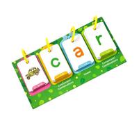 TOYANDONA Cartes Flash Montessori Mot à Mot pour Préscolaire Kit Apprentissage de Orthographe Jeu Éducatif Portable Carton Épais Cartes Visuelles avec Supports pour Garçon Fille