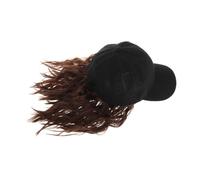 TOYANDONA Casquette Perruque Femme Moderne Cheveux Courts Bouclés Intégrée Baseball Cap Confortable Stylée Pour Usage Quotidien Voyage Et Sorties Sociales