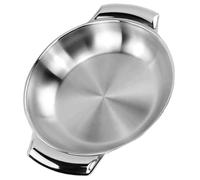 TOYANDONA Casserole Inox 18 Cm Double Poignée, Poêle à Frire Coréenne pour Fruits de Mer, Résistante Haute Température, Ustensile la Cuisine Maison et Restaurant, Poêle à Sauter Compacte