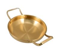 TOYANDONA Casserole Inoxydable Dorée avec Double Poignée Pot à Nouilles Coréen Antiadhésif Casserole Polyvalente pour Cuisine Quotidienne et Induction