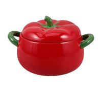 TOYANDONA Casserole Tomate Céramique avec Double Anse Marmite à Soupe pour Cuisson Au Four Cocotte Mignonne pour Familles et Petites Cuisines pour Ragoûts et Soupes Automne