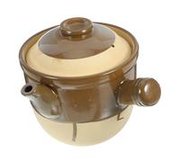 TOYANDONA Casserole Traditionnelle Terre Cuite pour Médecine Chinoise Pot Résistant Haute Température Cuisson sur Feu Gaz Marmite avec Bec Verseur Facile à Nettoyer Grand Modèle