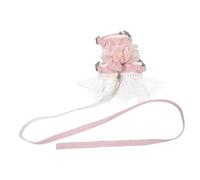 TOYANDONA Cat Harness with Tulle Flower Decor Adjustable Breathable Mesh Vest for Cats and Bunnies Kitten Harness and Lead Set for Outdoor Walking