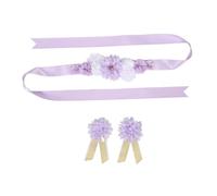 TOYANDONA Ceinture De Maternité Fleurie Ceinture Ventrale Pour Femmes Enceintes Ajustable Pour Shower Fête Prénatale
