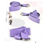 TOYANDONA Ceinture de Yoga Coton Durable avec Boucle Métallique Ajustable Sangle D Étirement Multifonction pour Flexibilité et Récupération Bandes de Résistance pour Fitness