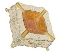 TOYANDONA Cendrier Ancien en Plastique Incassable à Motif de Roses en Relief Carré 17,5 X 17,5 Cm Cendrier de Terrasse Vintage pour Intérieur et Extérieur Plateau à Cigarettes Décoratif