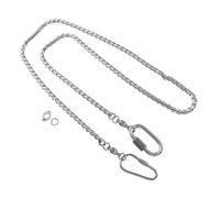 TOYANDONA Chaîne De Cheville pour Perroquet en Acier Inoxydable, Boucle Circulaire Écluse, Taille 6, Chaîne Renforcée pour Entraînement Et Déplacement des Grands Oiseaux