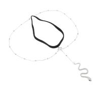 TOYANDONA Chaîne De Cuisse En Forme De Serpent Extensible En Alliage Pour Femme, Accessoire De Corps Multi-couches Pour Plage, Danse Et Fête, Bijoux Argentés Légers Et Flexibles