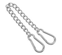 TOYANDONA Chaîne en Acier Inoxydable 30 Cm x 4 Mm pour Balançoire Extérieure Et Hamac, avec 2 Mousquetons Ressorts, Résistance Anti-intempéries, Support Robuste Suspendre Sécurisée