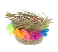 TOYANDONA Chapeau de Paille pour Animaux de Compagnie Faire la fête pour Chiens Animal de Compagnie Soleil avec l'oreille si Chapeau de Chat décoratif Faveur du Parti Gazon