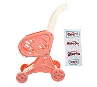 TOYANDONA Chariot de Courses Simulé pour Garçon Fille Caddie Rose avec Poignée Ergonomique Jeu Dimitation pour Garçons et Filles Aide des Capacités Motrices